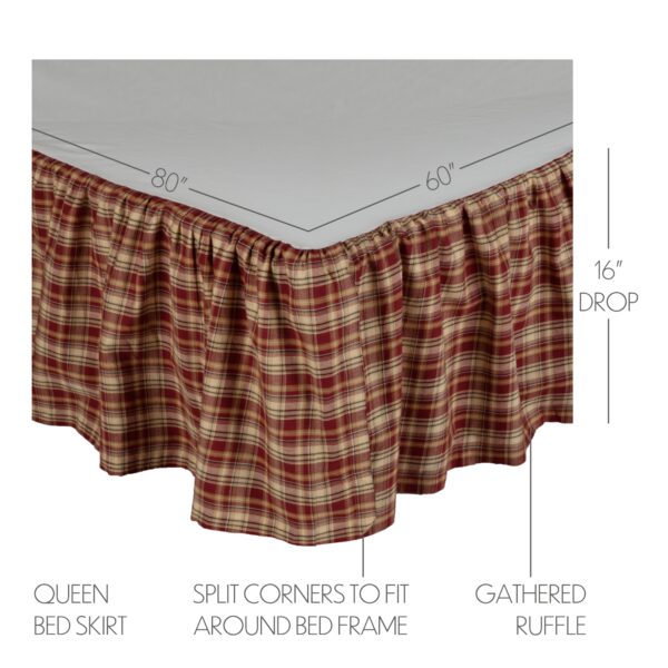 VHC-56635 - Beckham Plaid Queen Bed Skirt 60x80x16