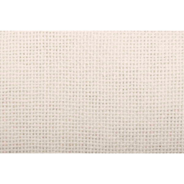VHC-51192 - Burlap Antique White Fabric Euro Sham w/ Fringed Ruffle 26x26