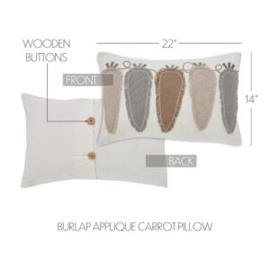VHC-81148 - Burlap Applique Carrot Pillow 14x22