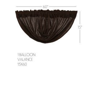 VHC-6140 - Burlap Chocolate Balloon Valance 15x60
