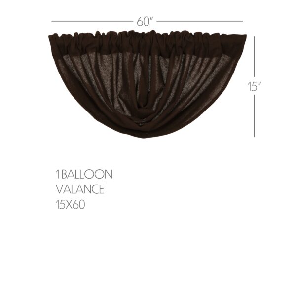 VHC-6140 - Burlap Chocolate Balloon Valance 15x60