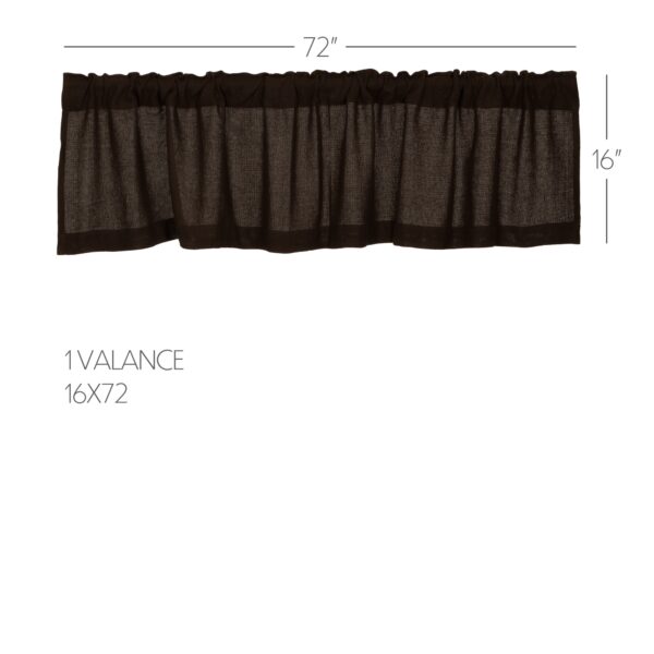 VHC-6149 - Burlap Chocolate Valance 16x72