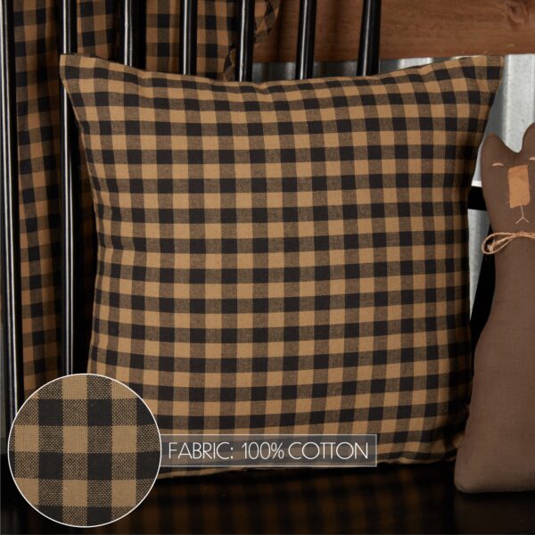 VHC-5962 - Black Check Pillow Cover Fabric 16x16