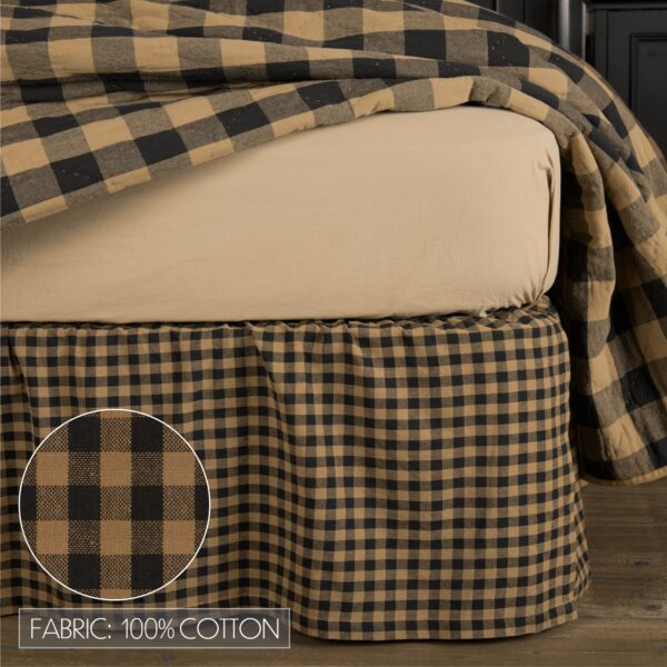 VHC-20256 - Black Check Queen Bed Skirt 60x80x16
