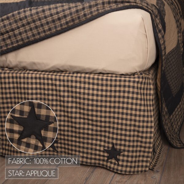 VHC-45582 - Black Check Star Queen Bed Skirt 60x80x16