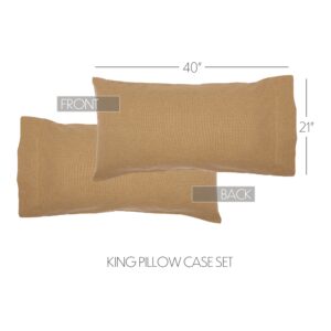 VHC-51166 - Burlap Natural King Pillow Case Set of 2 21x40