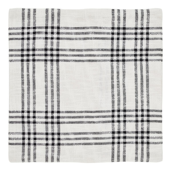 VHC-80298 - Black Plaid Fabric Pillow Cover 18x18