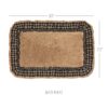 VHC-80266 - Burlap Natural w/ Black Check Bathmat 20x30
