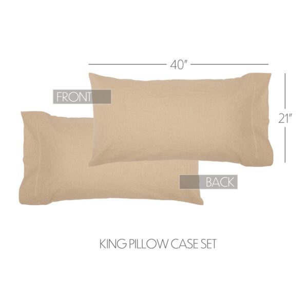 VHC-51793 - Burlap Vintage King Pillow Case Set of 2 21x40