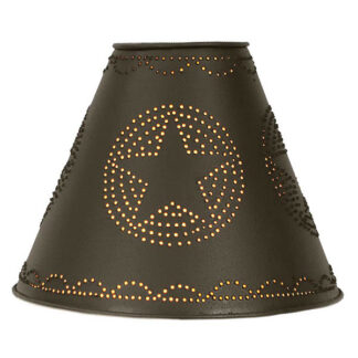 4X10X8 Star Punched Tin Shade - Rustic Brown by CTW Home Collection