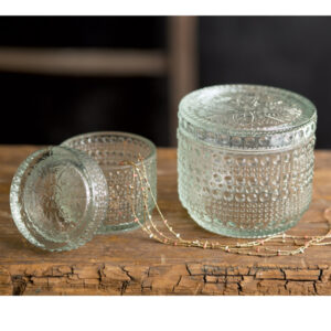Set of Two Decorative Glass Jars by CTW Home Collection