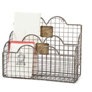 Letters In Mail Caddy - Aged Nickel by CTW Home Collection