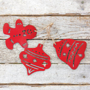 Set of Three Gingerbread and Bells Ornament by CTW Home Collection