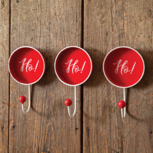 Set of Three Ho! Ho! Ho! Wall Hooks by CTW Home Collection