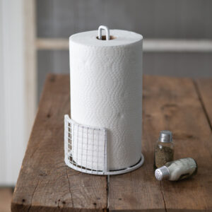 White Farmhouse Paper Towel Holder by CTW Home Collection