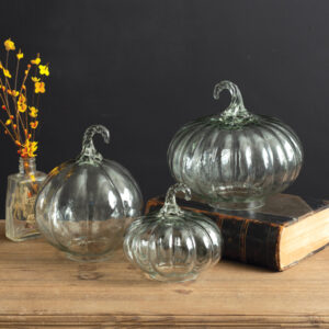 Set of Three Glass Pumpkins by CTW Home Collection