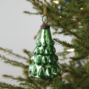 Christmas Tree Mercury Glass Ornament - Box of 4 by CTW Home Collection