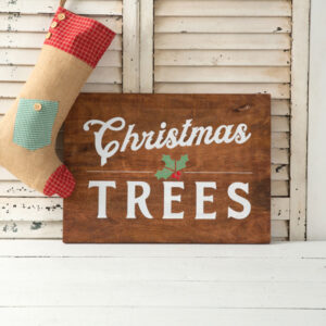 Christmas Trees Wooden Wall Sign by CTW Home Collection