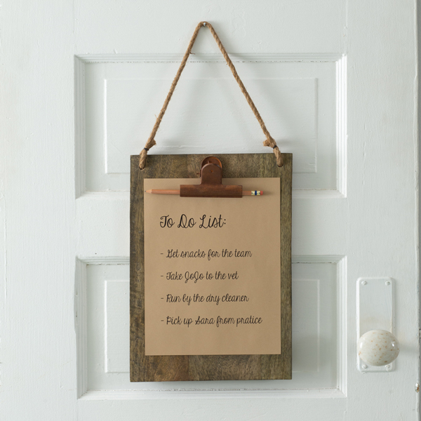 Wooden Hanging Clipboard by CTW Home Collection