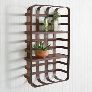 Rustic Tobacco Basket Wall Shelf by CTW Home Collection