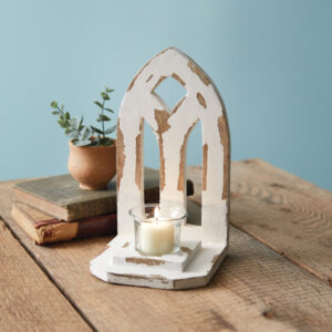 Distressed Arch Votive Candle Holder by CTW Home Collection