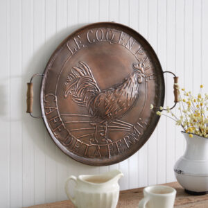Copper Wall Hanging Rooster Tray by CTW Home Collection