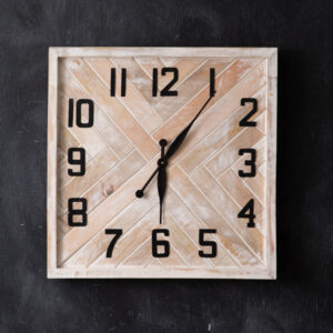 Herringbone Wall Clock by CTW Home Collection