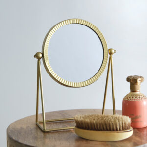 Mini Gold Tabletop Mirror by CTW Home Collection