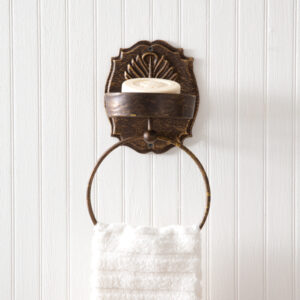 Wall Mounted Soap Dish and Towel Holder by CTW Home Collection