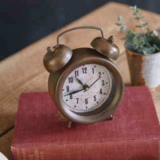 Vintage-Inspired Twin Bell Clock by CTW Home Collection