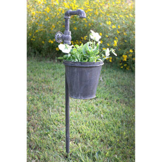 Faucet Garden Stake with Planter by CTW Home Collection