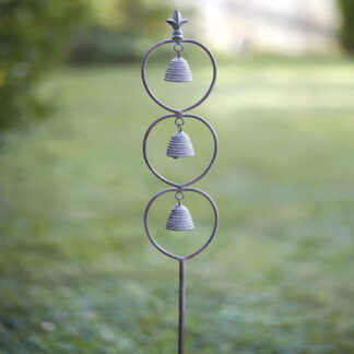 Fleur de Lis Garden Bell Stake by CTW Home Collection