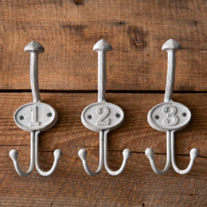 Set of Three Schoolhouse Numbered Hooks by CTW Home Collection
