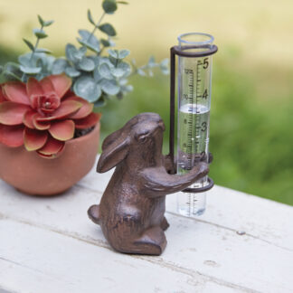 Rustic Bunny Tabletop Rain Gauge by CTW Home Collection