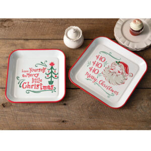 Set of Two Christmas Trays by CTW Home Collection