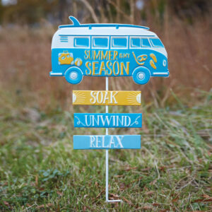 Retro Camper Van Garden Stake by CTW Home Collection