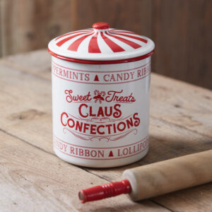 Claus Confections Enameled Christmas Container by CTW Home Collection