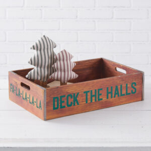 Deck The Halls Holiday Wood Crate by CTW Home Collection