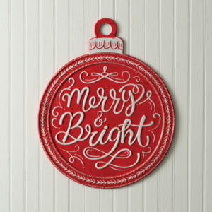 Merry & Bright Metal Ornament Sign by CTW Home Collection