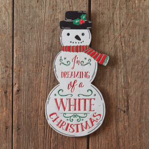 Dreaming of a White Christmas Snowman Wall Sign by CTW Home Collection