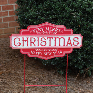Very Merry Christmas and New Year Garden Stake by CTW Home Collection