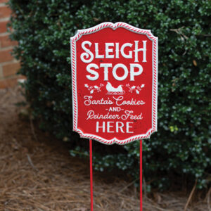 Sleigh Stop Garden Stake by CTW Home Collection