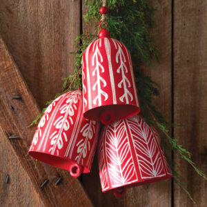 Set of Three Nordic Christmas Bells by CTW Home Collection