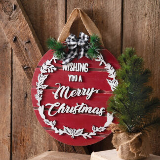 Wishing You A Merry Christmas Ornament Sign by CTW Home Collection
