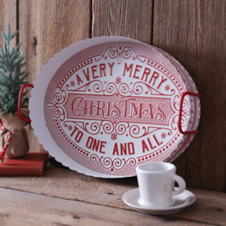 Very Merry Christmas Metal Tray by CTW Home Collection