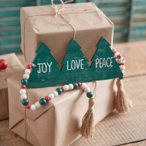 Joy Love Peace Decorative Wood Beads by CTW Home Collection