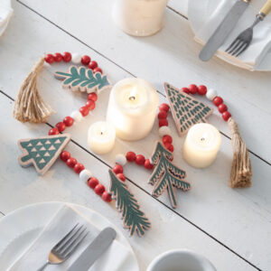 Christmas Tree Decorative Wood Beads by CTW Home Collection