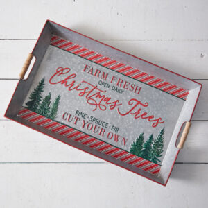 Farm Fresh Christmas Trees Tray by CTW Home Collection