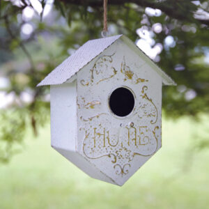 Shabby Chic Metal Birdhouse by CTW Home Collection