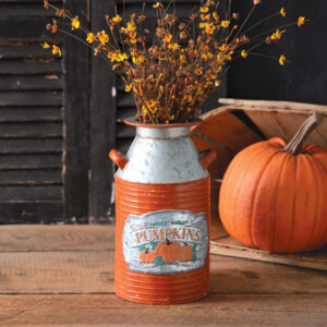 Harvest Market Pumpkins Milk Can by CTW Home Collection